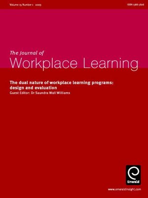 cover image of Journal of Workplace Learning, Volume 15, Issue 1